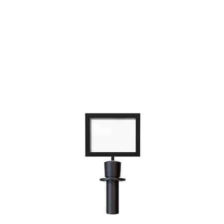 Montour Line Post&Rope Stanchion SignFrame 8.5x11H BlackEXIT SALIDA HDSF-8511-H-BK-PR-EXITDBL